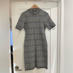 Houndstooth Sweater Dress